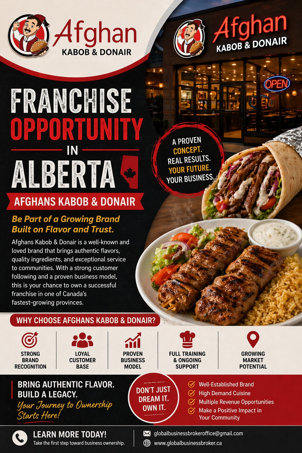Afghans Kabob and Donair Franchise for sale 